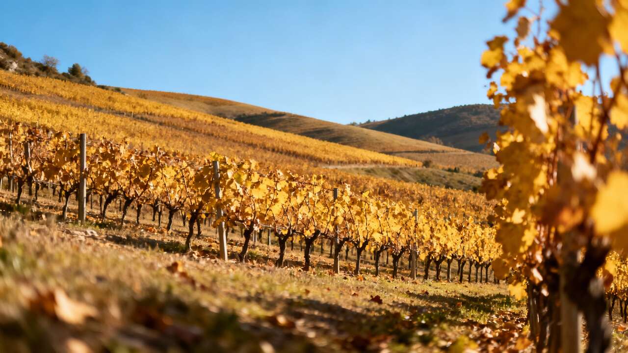 Le vignoble de Bourgogne, après les vendanges, offre des paysages dorés et une quiétude parfaite pour les amateurs de vin cet automne